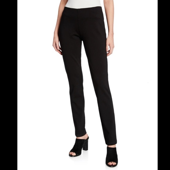 Eileen Fisher Black Ponte Pants - Picture 1 of 9
